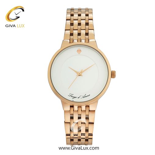 ساعت مچی اورجینال زنانه LdA | لوئیجی د آنا | Luigi d'Ana رزگلد | رزگلد| سفید| کد رفرنس 2359